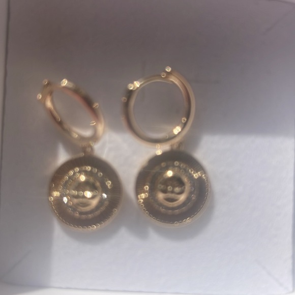 Elizabeth Stone gold earrings NWOT - Picture 4 of 5
